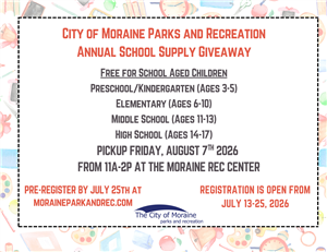 2026 School Supply Giveaway Flyer